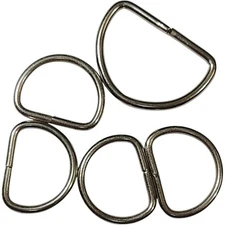 5-Pack – Metal D-Rings, 1x 1-1/2" + 4x 1", Military Surplus, Strap Hardware