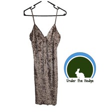 Champagne Crush Velvet Bodycon Midi Strappy Dress Fits S/M Whimsygoth Party P1