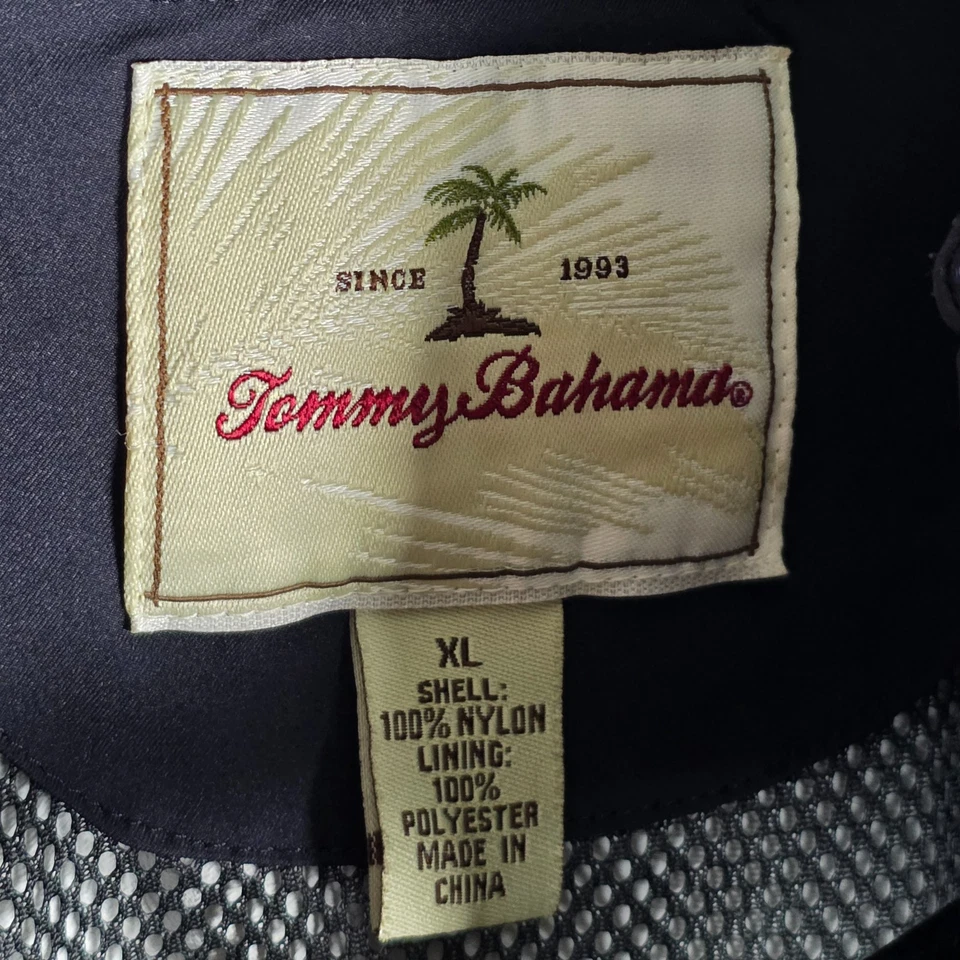 Tommy Bahama 1/4 Zip Golf Mens XL Short Sleeve Black Pullover Jacket - Image 3 of 4