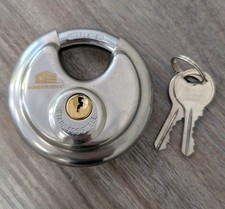 Stainless Steel Disc Lock 2-3/4" 70mm Keyed Padlock with Keys Pack of 50