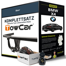 Für BMW X4 Typ G02, F98 Anhängerkupplung starr +eSatz 7pol uni 04.2018-jetzt AHK