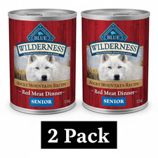 2X BLUE Wilderness Rocky Mtn Senior Wet Dog Food Red Meat 12.5oz Grain Free 7.68 per gallon