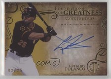 2015 Topps Tribute Foundations of Greatness Gold 2/25 Gregory Polanco Auto 8k4