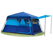 Large Tent 6-8-10-12 Person,Family Cabin Tents,2 Rooms,2 Doors and 4 Dark Blue