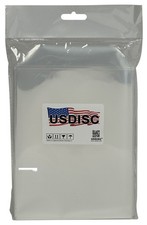300 manchons en plastique USDISC 4mil 5,7 x 7,4, (clair) sans points