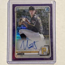 2020 Bowman Chrome Draft Purple Refractor Autograph Auto #NG Nick Garcia 080/250