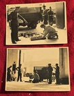 ARMY OFFICER GIVES ORDERS - AUTO MECHANIC WW2 WWII German Military wartime Photo