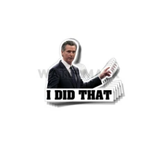 NEWSOM I Did That Funny Political Stickers Gavin Decals Made In the USA 5 Pack