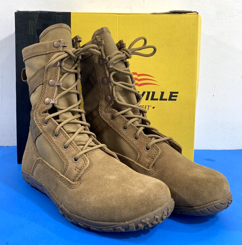 7.5 WIDE NIB MENS BELLEVILLE TACTICAL RESEARCH TR105 COYOTE MINIMALIST BOOTS