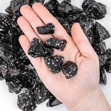 1 Stone Snowflake Obsidian Gemstone Crystal Raw Stone for Wire Wrapping Crafts