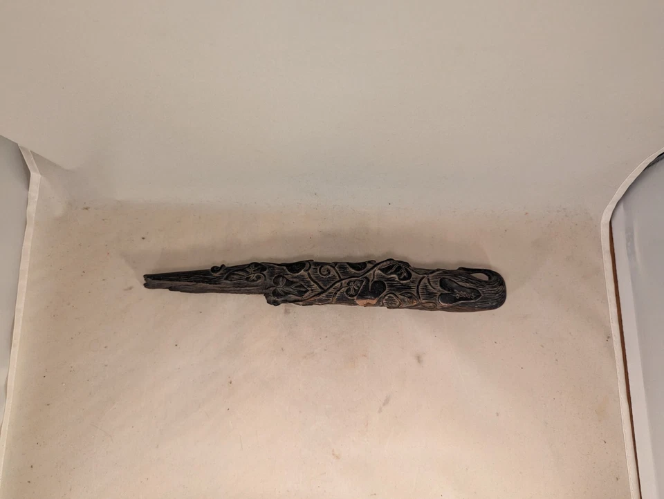 古董日本木质 Bokuto 医生剑 Sagemono Netsuke 葫芦藤 11-5/8 — 第 4/4 张图片