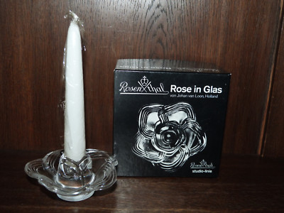 1 Leuchter Rose in Glas Johan van Loon von Rosenthal