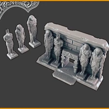 Egyptian Temple 28mm Tabletop Terrain Miniature Set, Fiction, Scatter, Scenery