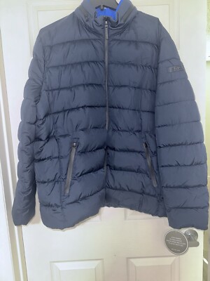 Michael Kors Quilted Puffer Jacket Men XXL Midnight Blue Authentic 