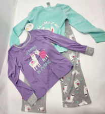 Member's Mark 8T Girl  s Fleece 3 Piece Pajama Set New 
