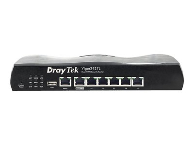 Draytek Vigor 2927L Router WWAN 6-port switch 1GbE, PPP WAN V2927L-DE-AT-CH