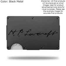 Custom HP LOVECRAFT Laser Engraved Wallet - Pick A Wallet Color