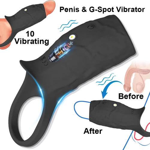 Couple Sex-Toy Clit Orgasm Male Vibrating Cock Ring Waterproof Penis Vibrator - Picture 2 of 9