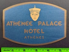 Vintage Athenee Palace Hotel Athenes Greece Travel Label