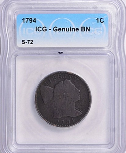 1794 Large Cent (ICG Certified)