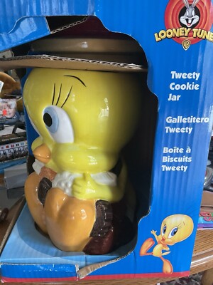Vintage Tweety Bird Cookie Jar Canister Looney Tunes Warner