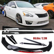 Front Bumper Lip Splitter Spoiler Side Skirt Bod Kit For Nissan Altima 08-23