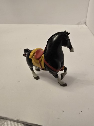 HTF Disney Mulan Khan Black Horse PVC Figure Toy With Saddle 3" Applause - Picture 4 of 6