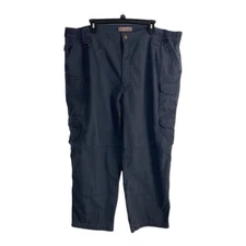5.11 Tactical Men Pants Size 44x30 Gray Pockets Elastic Waist Inserts 27" Inseam