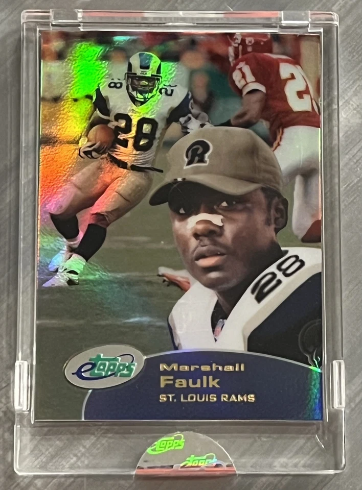 2001 eTopps Encased #50 MARSHALL FAULK 🏈 St. Louis Rams 🏈 #/2742 🏈 FREE SHIP - Image 3 of 3
