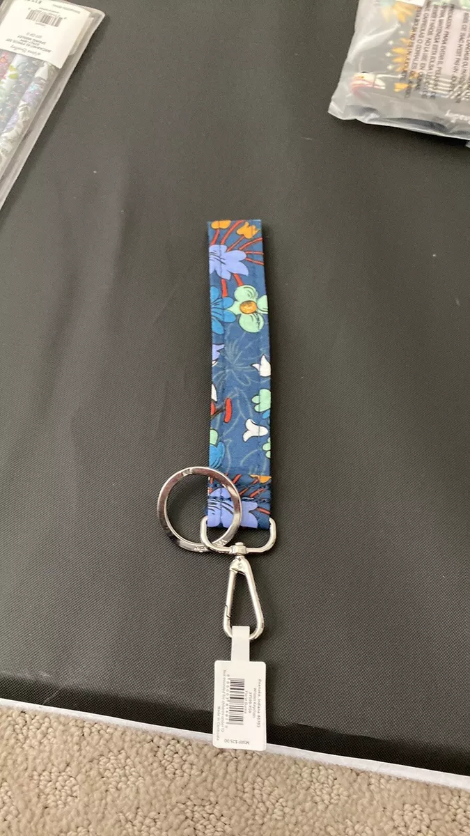 NWT Vera Bradley Wristlet Strap Keychain Clip Jump Ring Floral
