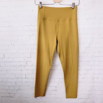 Girlfriend Collective Yellow Green Chartreuse High Waisted Leggings M  Buttery 