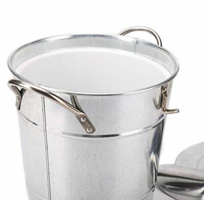 4L Double Walled Metal Ice Bucket With Lid And Scoop Vintage 4L - View #5