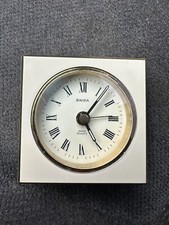 Vintage Swiss Made Swiza Quartz Mineral Clock Alarm Running Working Antique