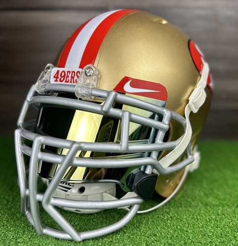 Casco de fútbol americano tamaño completo personalizado de los 49ers de San Francisco NFL mediano adulto mediano - Imagen 2 de 9