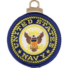United States Navy Embroidered Christmas Tree Ornament