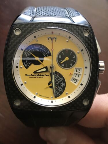 Technomarine Kra Carbon Yellow Chronograph kra04 - wrist Men's wrist watch 330FT
