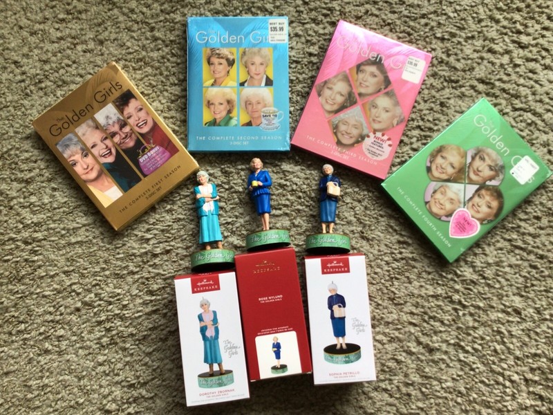 Golden Girls Original Full Size Hallmark Ornaments & Seasons 1-4 DVD Sets