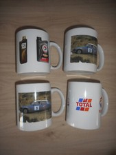 Lot de 4 Mugs Publicitaires TOTAL Style Vintage Neufs