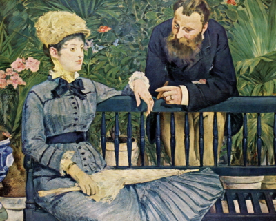 1961 Vintage Print Edouard Manet In The Conservatory 1879 Fine Art