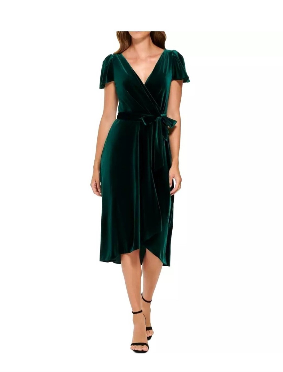 Wiggle Dress Green Velour Dress Dark Green Velvet Cocktail Dress, Off  Shoulder Tea Length Prom Dress