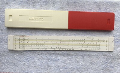 Vintage Aristo Junior Rechenschieber Nr 0901 Made In Germany weiß-rot Box