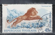Togo Fauna Big Cats Lion stamp 1968 A-24