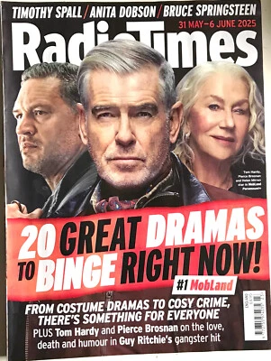 RADIO TIMES 2o GREAT DRAMAS Springsteen Hislop Merton May-June 2025 TV Magazine - Image 1 of 3