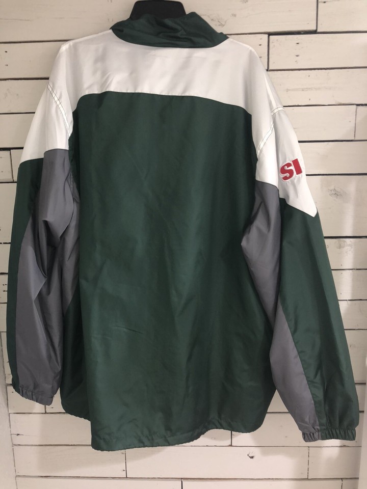 Vintage Green Bay Packers Windbreaker Jackets Mens 2XL Sports Full Zip
