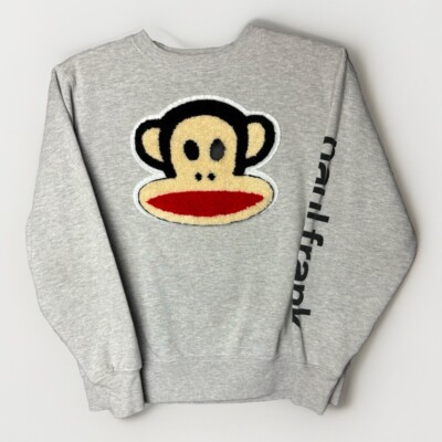 Paul Frank Juniors Gray Sock Monkey Crewneck Sweatshirt Size XS