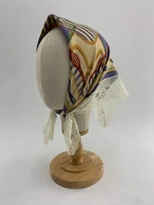 Vintage Hemispheres Handkerchief Crochet Bandana Square Scarf Wrap Neckerchief