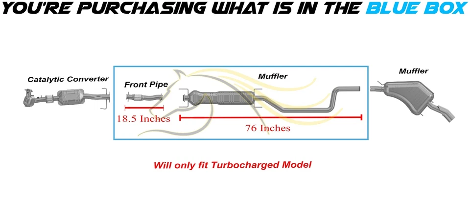 Stainless Steel Front Pipe Center Muffler Exhaust Kit fits: 99-09 Saab 9-5 2.3L - Image 3 of 4