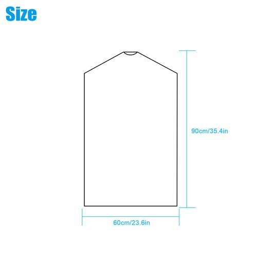 10PCS Clear Suit Cover Hanging Garment Storage Bag Dust-proof Dress Clothes Coat - Picture 7 of 12