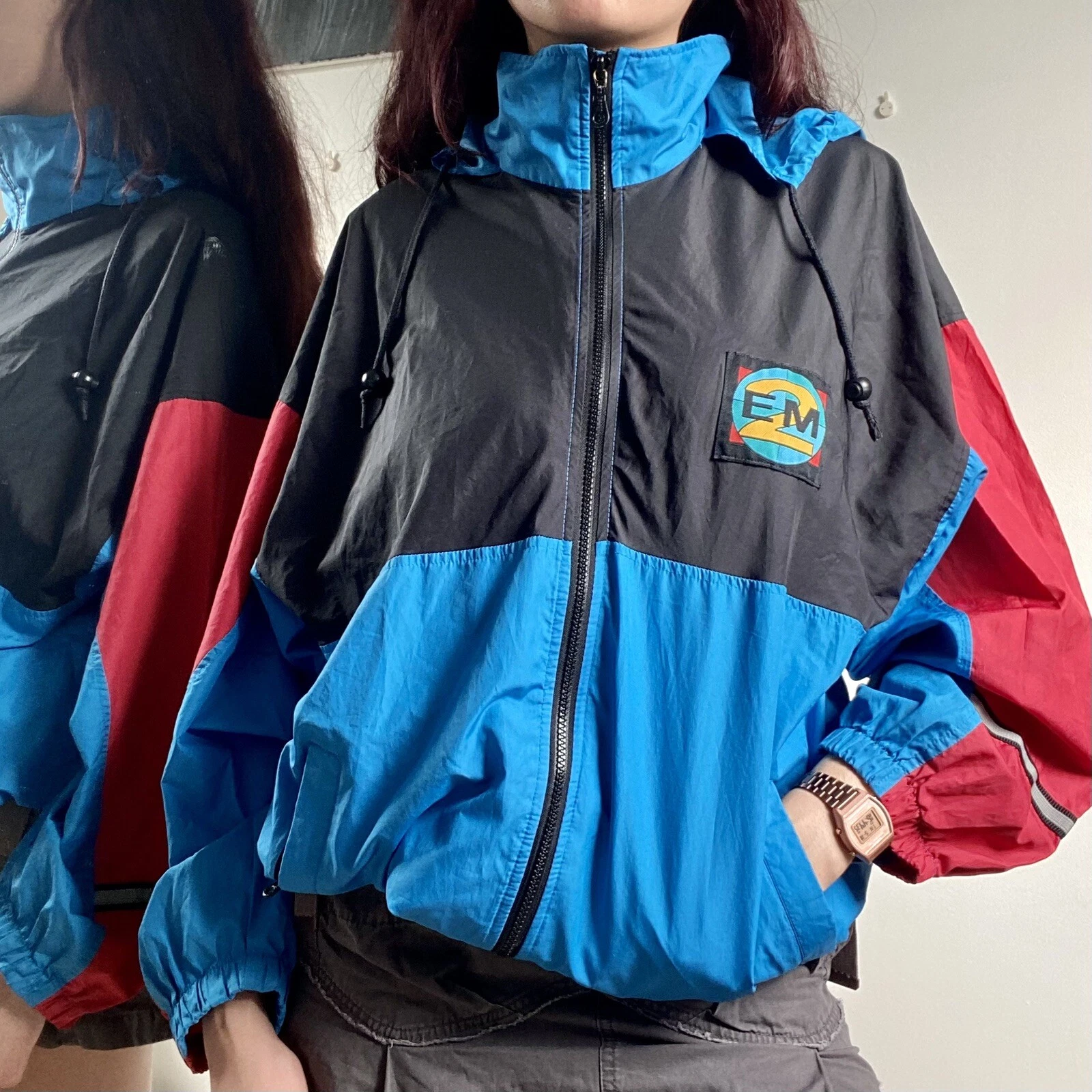 Vintage 90s Rodeo Windbreaker Jacket Size S