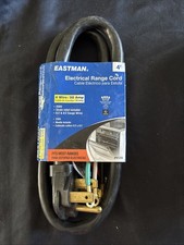 EASTMAN 4-ft 50-Amp 4-Prong Black Range Appliance Electrical Power Cord 61245